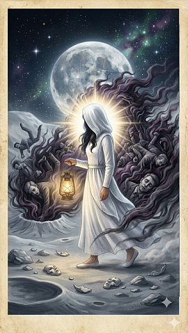 Lilith iluminando las sombras en la luna